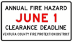 Annual Fire Hazard Clearance Deadline 